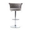 CAVINAS Adjustable Swivel Bar Stools Set of 2,Velvet Counter Stools with Plated Metal Legs,Barstools with Chrome Nailhead,Bar Stool for Kitchen&Dining - 2 of 4
