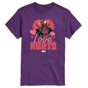 Men's - Marvel - Valentine's Day Love Hurts Short Sleeve Graphic T-Shirt - 1 of 4