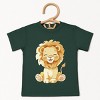 The Juniper Shop Watercolor Lion Toddler Short Sleeve Tee - 2T - Forest - 2 of 4