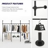 9.85 FT Industrial Pipe Wall-Mounted Clothes Rack, 1000 lb Heavy-Duty Garment Closet System, Black Wardrobe Rack for Walk-In Closet & Laundry Room - 3 of 4
