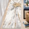 Washable Abstract Rug, Modern Low Pile Area Rug for Living Room, Bedroom, Nursery, Office, Non-Slip Neutral Farmhouse Distressed Floor Cover. - 3 of 4