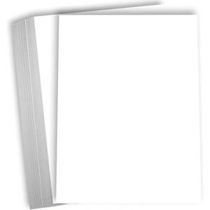 Hamilco Bright White Cardstock Scrapbook Paper Vellum 67lb cover 8.5" x 11" Card Stock 50 Pack - 1 of 4