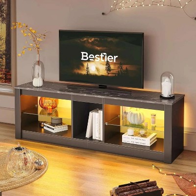 Bestier RGB TV Stand for TVs up to 60" with LED Lights Entertainment Center