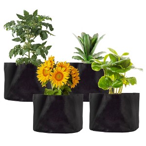 Esterno 4-Gallon Black Grow Bags 4pk; Fabric Planter Bags for Vegetables and Herbs - 1 of 4