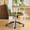 Karl Home |Avocado Green Cat Claw Leather Adjustable Height Swivel Office Chair - 4 of 4