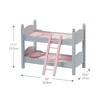 Olivia's Little World 18" Doll Wooden Convertible Bunk Bed with Ladder Gray - 3 of 4