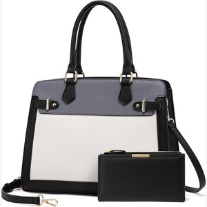 Handbags for Women, Tote Shoulder Bag Satchel Black Purse and PU Leather Top Handle for ladies - 1 of 4