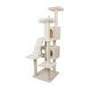 Armarkat B7701 Classic Real Wood Cat Tree In Ivory, Jackson Galaxy Approved, Multi Levels With Ramp, Three Perches, Two Condos - 2 of 4