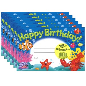 TREND Happy Birthday! Sea Buddies™ Recognition Awards, 30 Per Pack, 6 Packs - 1 of 3