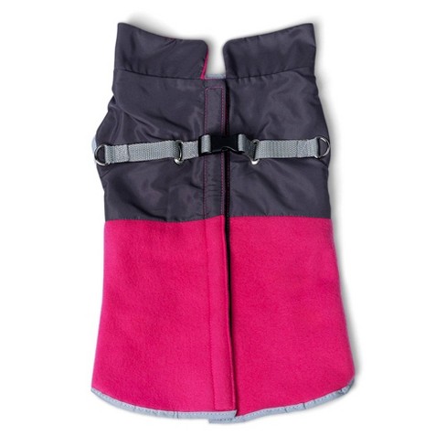 American Pet Supplies 2-in-1 Travel Dog Vest With Built-In Harness Fuschia  - Large