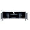TV Stand for TVs Up to 50 Inches, Mirror Media Center Console Table, Entertainment Center with Diamond Glass Doors - 2 of 4