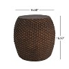 Kumasinova 16.5" Faux Handcrafted Woven Rattan Side Table for Outdoor Use,MGO Decorative Patio Accent End Table for Poolside,Porch&Living Room,Brown - 2 of 4