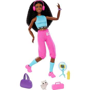 Barbie Wellness Workout Outfit Roller Skates And Tennis With Puppy