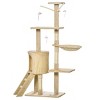 53" Cat Tree Tower with Condo,Hammock,Perches,Scratching Posts And Toys,Multi Level Cat Furniture for Indoor Cats–LAOTIES - 4 of 4