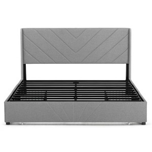 COMHOMA Metal Platform Bed Frame with Headboard,  3 Storage Drawers, Type-C&USB Ports - 1 of 4