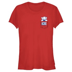 Juniors Womens ICEE Peekaboo Bear T-Shirt - 1 of 4