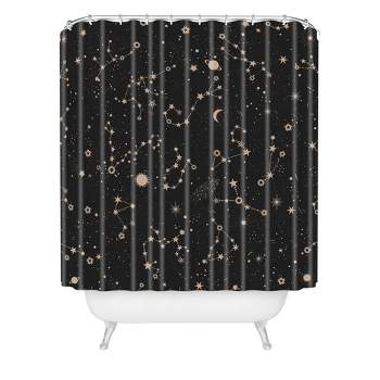 Iveta Abolina Starry Night Shower Curtain Black - Deny Designs