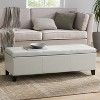 Contemporary Storage Ottoman V2 with Versatile Functionality in Grey/Ivory PU, 51.25 x 17.50 x 16.25 inches - 3 of 4