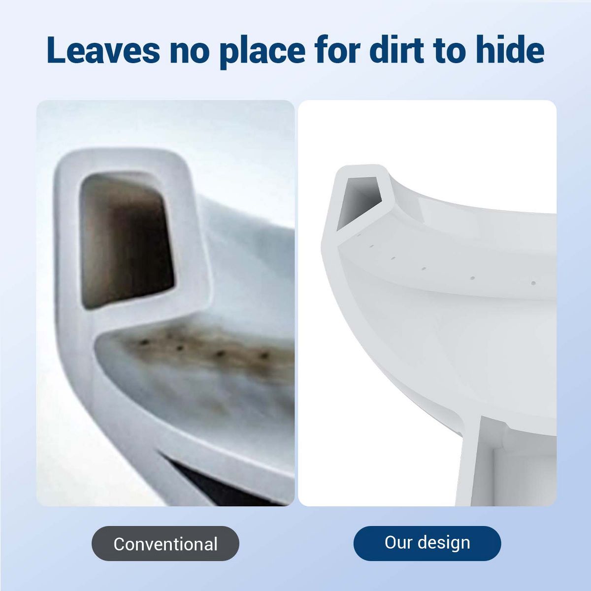Durable Elongated One-Piece Commercial Toilet – Dual Flush 0.8/1.28 GPF, Soft-Close V-Cover Seat, Left-Hand Trip Lever, 12-Inch Rough-In - thumbnail 3