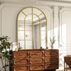 BEAUTYPEAK Arched Windowpane Mirror Bathroom Mirror Wall Mirror Mordern Mirror for Bedroom,Living room - 2 of 4