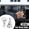 Unique Bargains 20 Set Square Head Car Air Vent Clip with Plastic Slot Head Replacement Auto Vent Clip Air Conditioner Outlet Clips 1.57"x0.94" - 2 of 4