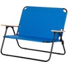 Resenkos Double Folding Camping Chair, Loveseat For 2 Adults, Portable Camping Couch With Wood Armrest & Cupholders, - 2 of 4