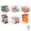 iDesign Stackable Open-Front Storage Bins - Set of 6 - Clear - 2 of 4