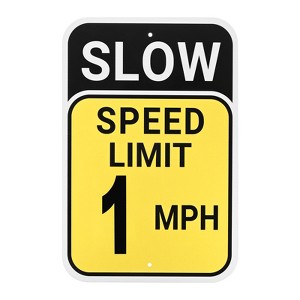 Unique Bargains Aluminum Weather Resistant Waterproof Rust Free Traffic Signs 1 Pc - 1 of 4