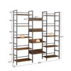 Jojoka Triple Column 5-Tier Bookshelf, Freestanding Industrial Storage Shelf with Adjustable Shelves for Bedroom, Living Room, or Home Office - 2 of 4
