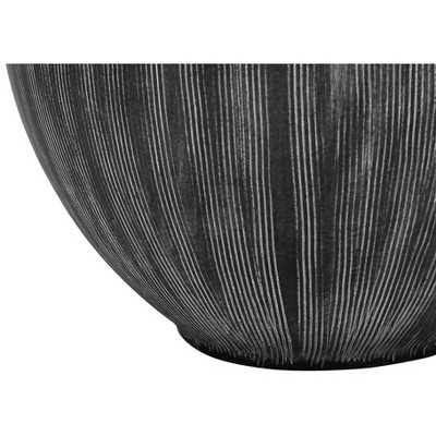 23" Black Ceramic Table Lamp with Black Shade