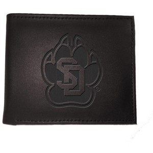 Evergreen NCAA University of South Dakota Black Leather Bifold Wallet Officially Licensed with Gift Box - 1 of 1
