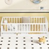 Floor Bed with Slats, Montessori Floor Bed with Fence and Door, Kids Montessori Bed Full Size, Wood Montessori Floor Bed for Kids - 2 of 4