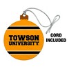 Towson University TU Stripes Wood Christmas Tree Holiday Ornament - 2 of 4