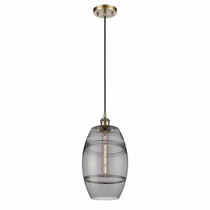 Vaz - 1 Light Cord Hung Mini Pendant In Industrial Style-9.88 Inches Tall and 8 Inches Wide - 1 of 1