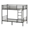 Karl Home White Twin Over Twin Bunk Bed for Kids/Adults with Stairs Flat Rungs - 3 of 4