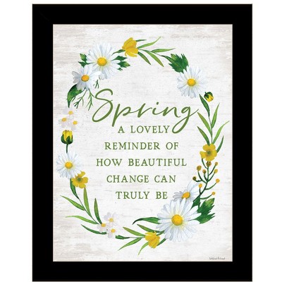 HomeRoots Spring Reminder Black Framed Print Wall Art