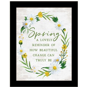 HomeRoots Spring Reminder Black Framed Print Wall Art - 1 of 3