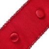 3" Dupioni Button Ribbon Red - National Tree Company - 3 of 4