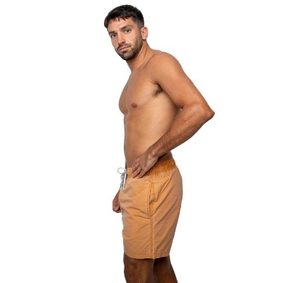 HEAT Swimwear Mens Swim Trunks, Washed Orange (S) — фото 2