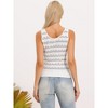 INSPIRE CHIC Women's Striped Sleeveless Vest Round Neck Knit Summer Casual Cami Tops - 3 of 4