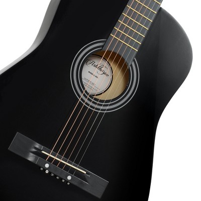 38-Inch Black Laminate Acoustic Guitar Starter Kit