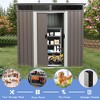 6x5 FT Outdoor Metal Storage Shed with Lockable Sliding Doors, Galvanized Steel Garden Shed for Backyard, Patio & Garage – Weatherproof & Ventilated - 4 of 4
