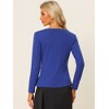 INSPIRE CHIC Women's Tie Front Long Sleeve Crop Ruffle Knit Cardigan Sweaters - 4 of 4