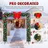 VINGLI 8FT Pre-Lit Christmas Arch with 350 LED Lights, Flat Top PVC Arch Decor - 2 of 4