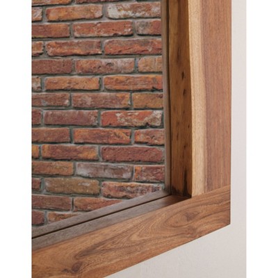 Natural Acacia Wood Square Live Edge Mirror