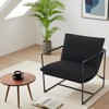 Modern Sling Accent Chair with Metal Frame, Set of 2 Upholstered Oversized Armchair with Shredded Foam Cushion for Living Room, Bedroom or Lounge - 2 of 4