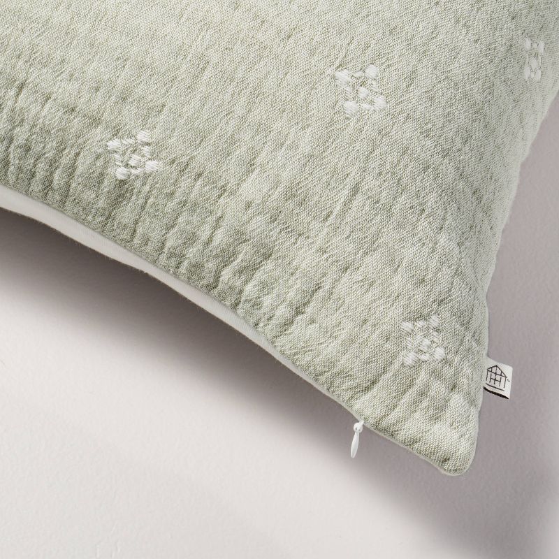 14"x36" Diamond Jacquard Lumbar Bed Pillow - Hearth & Hand™ with Magnolia, 5 of 11