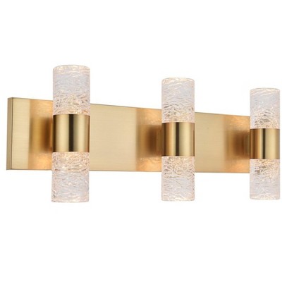 Vega Gold and Clear Glass 6-Light LED Wall Sconce