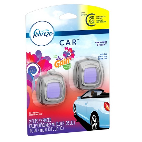 Febreze Car Vent Clip with Gain Moonlight Breeze Scent Air Freshener