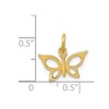 Black Bow Jewelry 14k Yellow Gold Polished Butterfly Charm, 13mm - 4 of 4